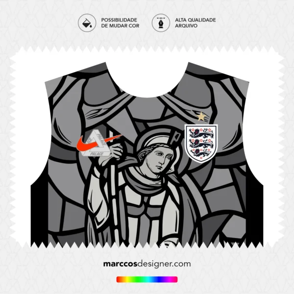 Arte Vetor Camisa Inglaterra Pré-Jogo 2026.2027
