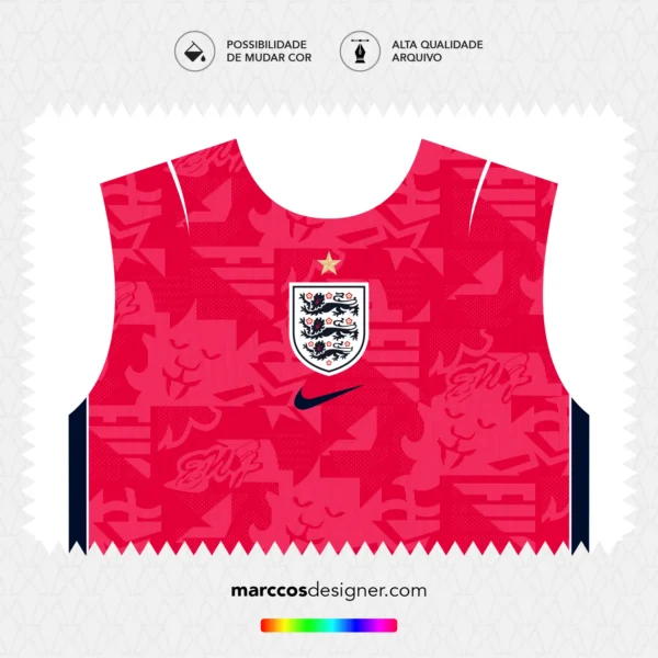 Arte Vetor Camisa Inglaterra Reserva 2026.2027