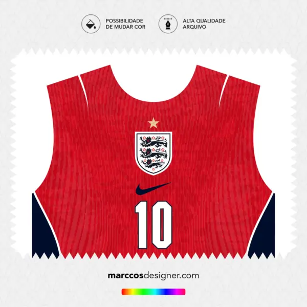Arte Vetor Camisa Inglaterra Reserva 2026.2027