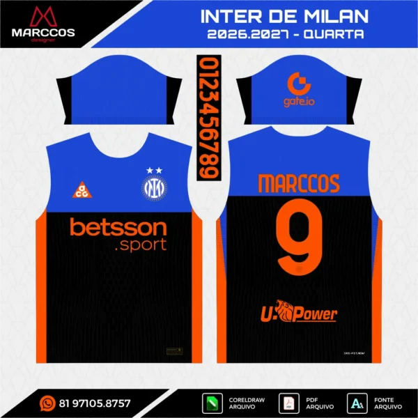 Arte Vetor Quarta Camisa Inter de Milan 2025.2026