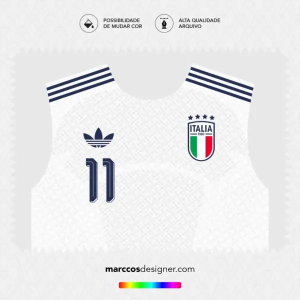 Arte Vetor Camisa Itália Reserva 2026.2027