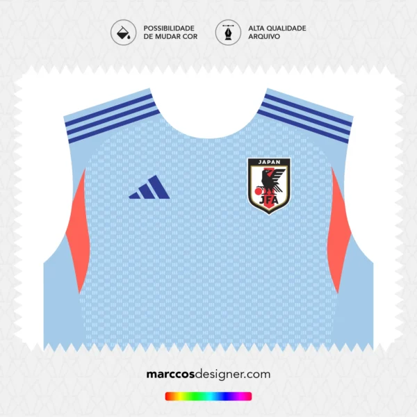 Arte Vetor Camisa Japão Treino 2026.2027