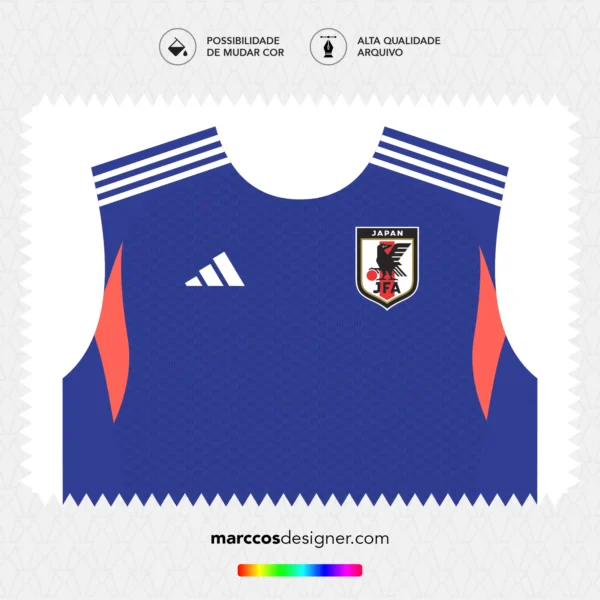 Arte Vetor Camisa Japão Treino 2026.2027