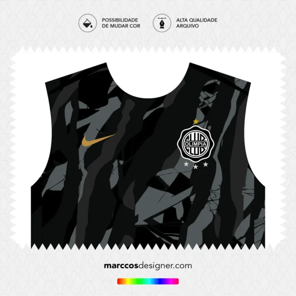 Arte Vetor Camisa Olimpia Pré-Jogo 2026.2027