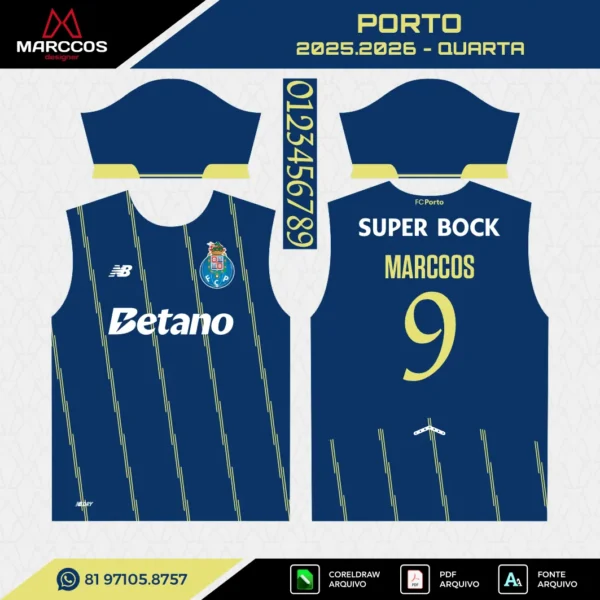 Arte Vetor Quarta Camisa Porto 2025.2026
