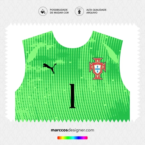 Arte Vetor Camisa Portugal Goleiro 2025.2026