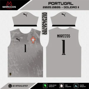 Arte Vetor Camisa Portugal Goleiro 2025.2026 Arte Vetor Camisa Portugal Goleiro 2025.2026
