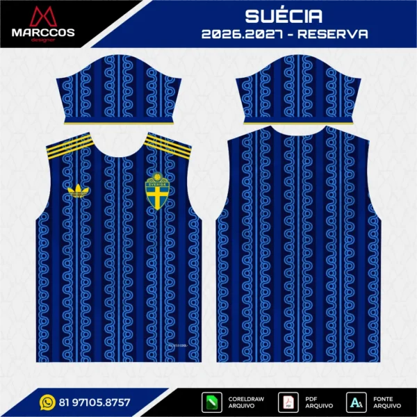 Arte Vetor Camisa Suécia Reserva 20265.2027 Arte Vetor Camisa Suécia Reserva 20265.2027