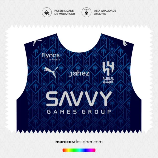 Arte Vetor Camisa Al-Hilal Especial 2025.2026 Arte Vetor Camisa Al-Hilal Especial 2025.2026