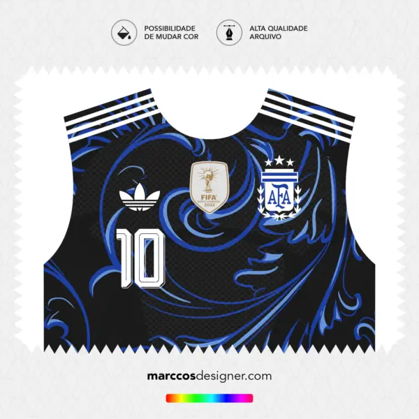Arte Vetor Camisa Argentina Reserva 2026.2027