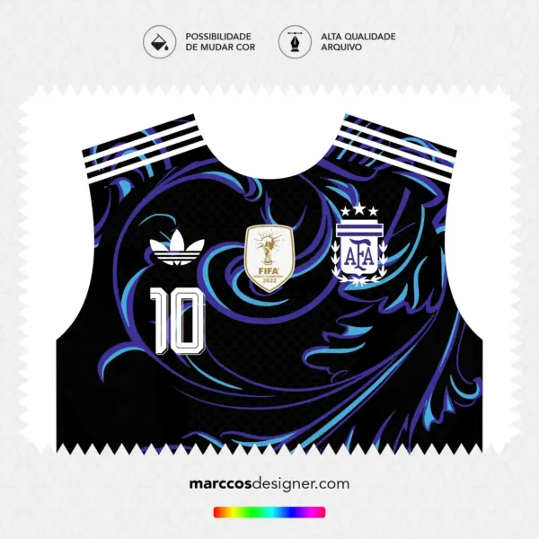 Arte Vetor Camisa Argentina Reserva 2026.2027