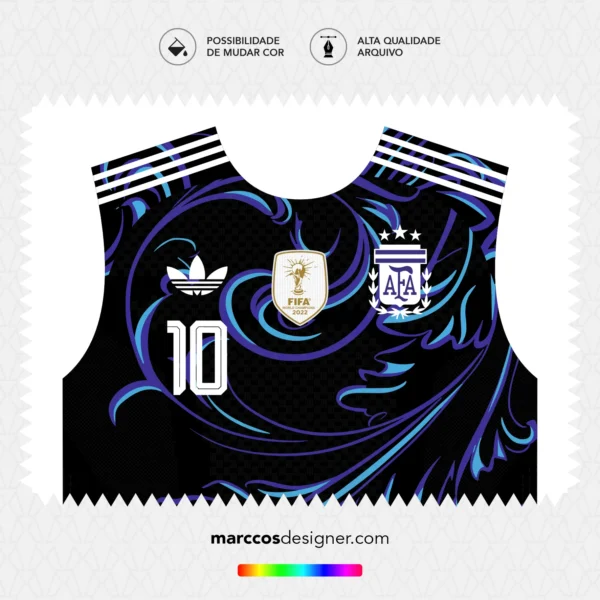 Arte Vetor Camisa Argentina Reserva 2026.2027