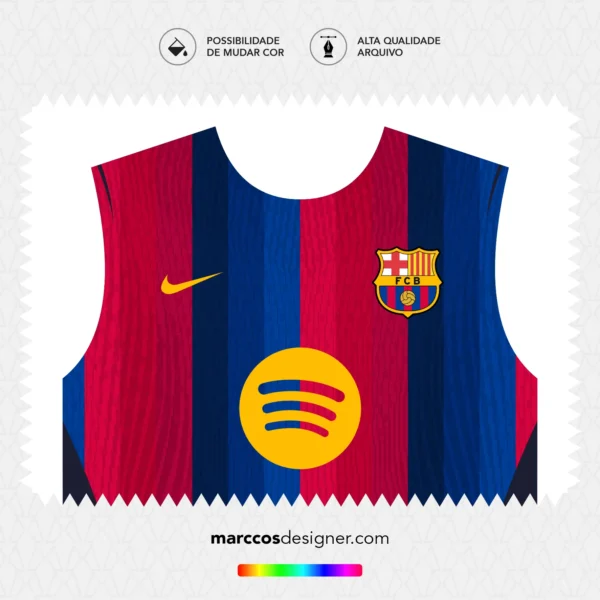 Arte Vetor Camisa Barcelona Titular 2026.2027