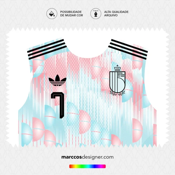 Arte Vetor Camisa Bélgica Reserva 2026.2027