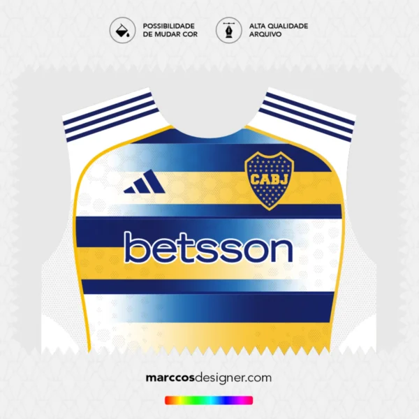 Arte Vetor Terceira Camisa Boca Juniors 2026.2027
