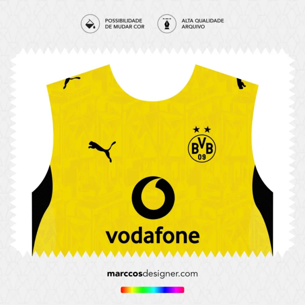 Arte Vetor Camisa Borussia Dortmund Titular 2026.2027