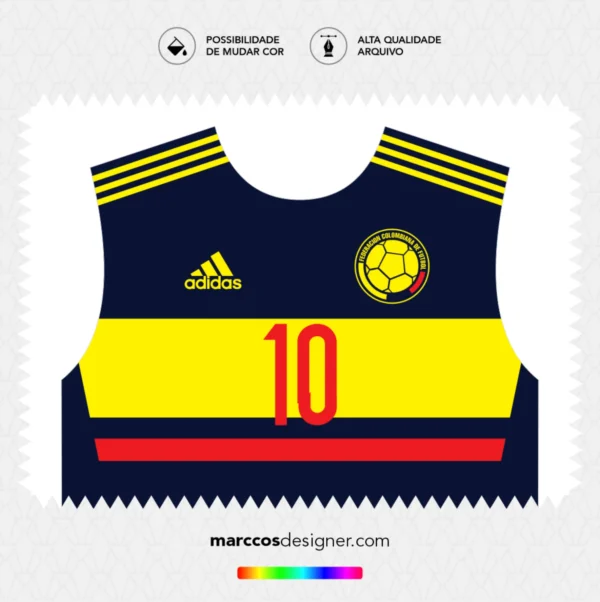 Arte Vetor Camisa Colômbia Reserva 2015.2016 Arte Vetor Camisa Colômbia Reserva 2015.2016