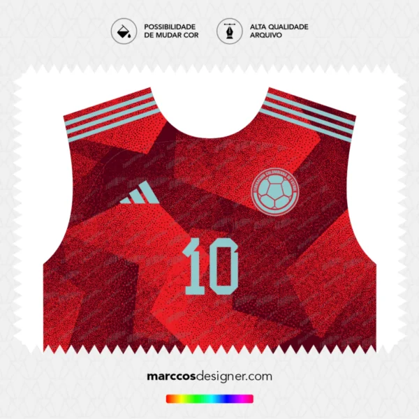 Arte Vetor Camisa Colômbia Reserva 2022.2023