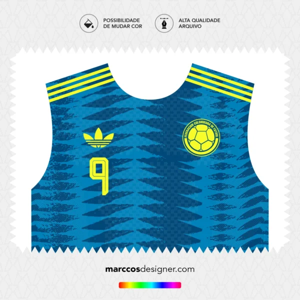 Arte Vetor Camisa Colômbia Reserva 2026.2027