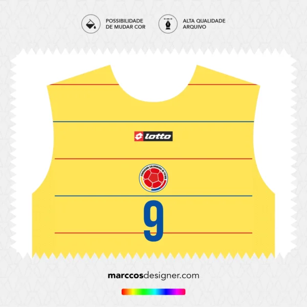 Arte Vetor Camisa Colômbia Titular 2004.2006