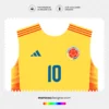Arte Vetor Camisa Colômbia Titular 2024.2025 Arte Vetor Camisa Colômbia Titular 2024.2025