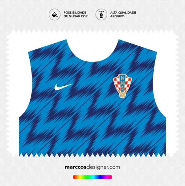 Arte Vetor Camisa Croácia Pré-Jogo 2018.2019 Arte Vetor Camisa Croácia Pré-Jogo 2018.2019