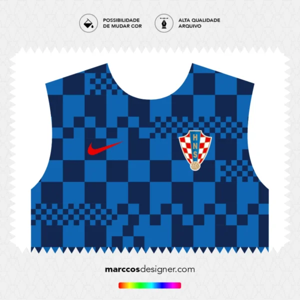 Arte Vetor Camisa Croácia Pré-Jogo 2020.2021