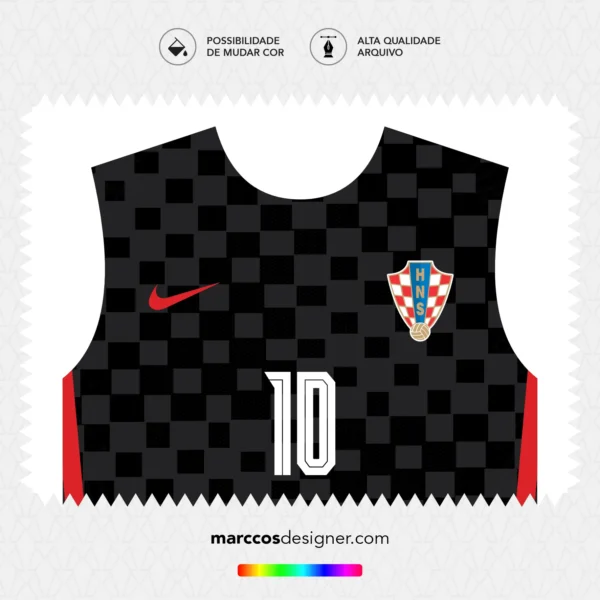 Arte Vetor Camisa Croácia Reserva 2020.2021