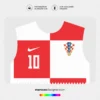 Arte Vetor Camisa Croácia Titular 2024.2025 Arte Vetor Camisa Croácia Titular 2024.2025