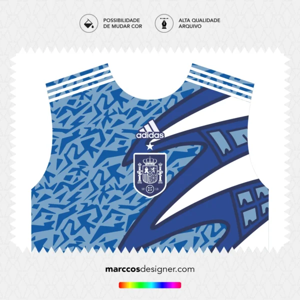 Arte Vetor Camisa Espanha Goleiro Icon 2022