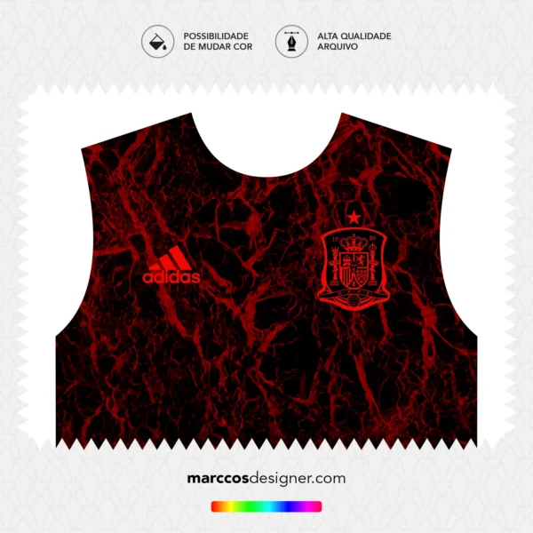 Arte Camisa Espanha Pré-Jogo 2020.2021