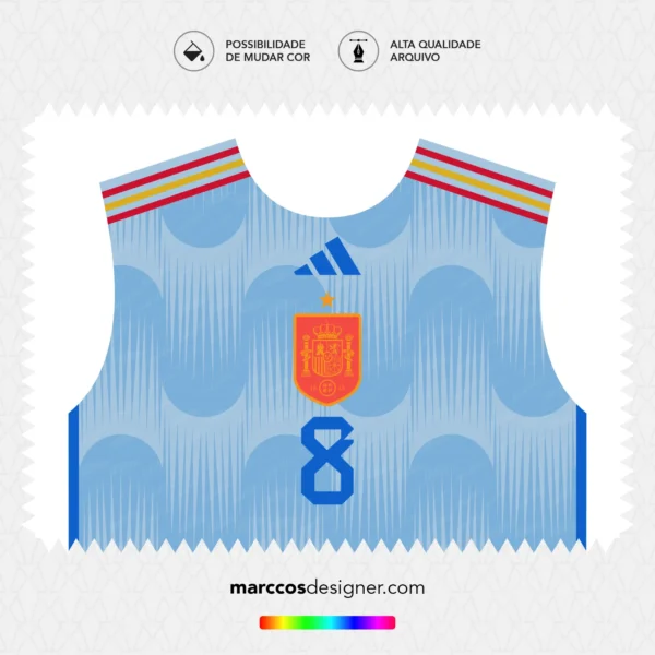 Arte Vetor Camisa Espanha Reserva 2022.2023