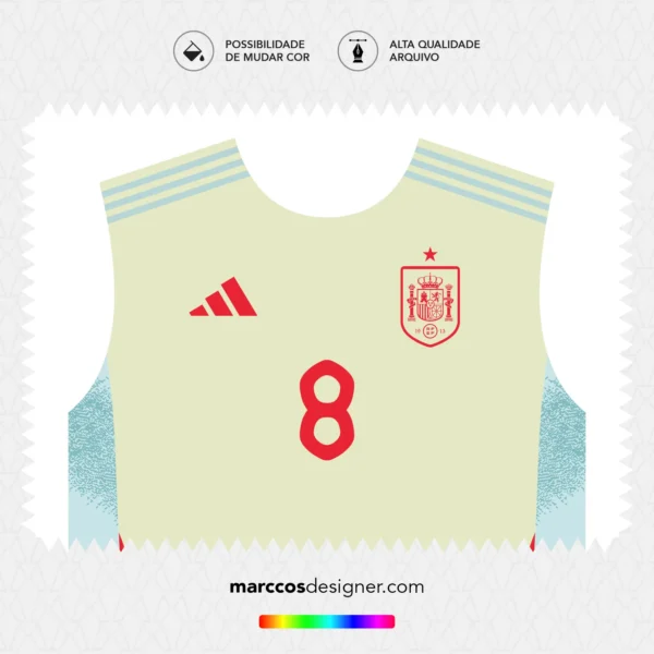 Arte Vetor Camisa Espanha Reserva 2024.2025 Arte Vetor Camisa Espanha Reserva 2024.2025