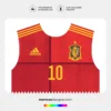 Arte Vetor Camisa Espanha Titular 2020.2021 Arte Vetor Camisa Espanha Titular 2020.2021