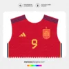 Arte Vetor Camisa Espanha Titular 2022.2023 Arte Vetor Camisa Espanha Titular 2022.2023