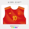 Arte Vetor Camisa Espanha Titular 2024.2025 Arte Vetor Camisa Espanha Titular 2024.2025