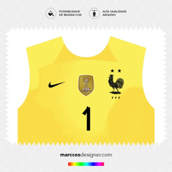 Arte Camisa França Goleiro 2022.2023