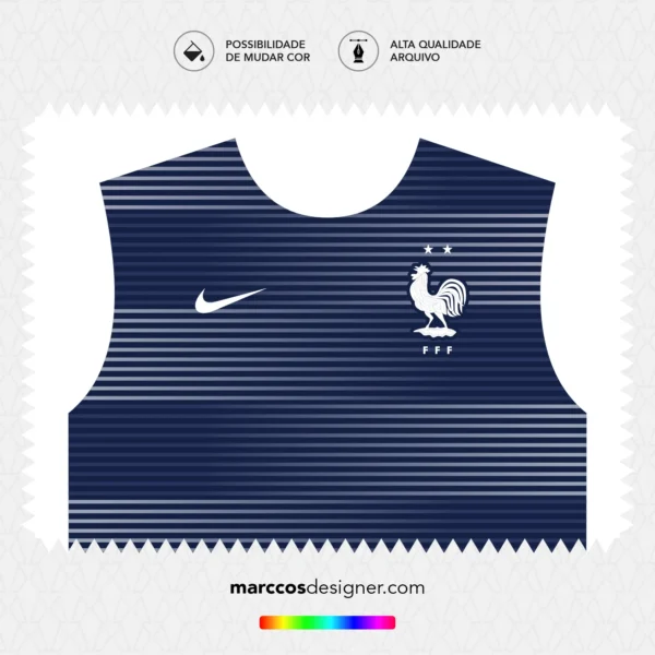 Arte Vetor Camisa França Pré-Jogo 2016