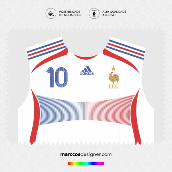 Arte Vetor Camisa França Reserva 2006.2007