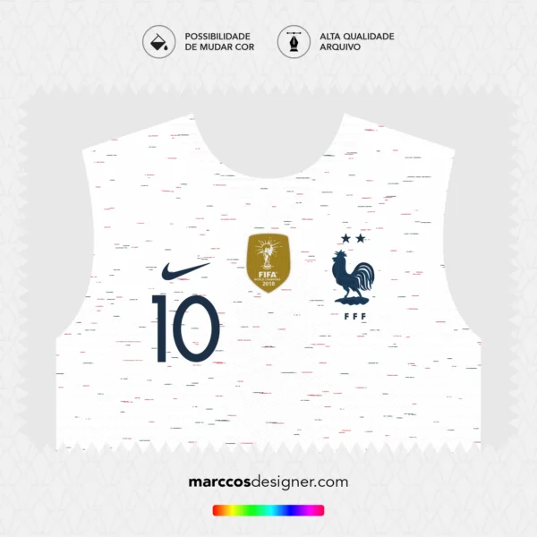 Arte Vetor Camisa França Reserva 2018.2019