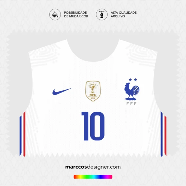 Arte Vetor Camisa França Reserva 2020.2021