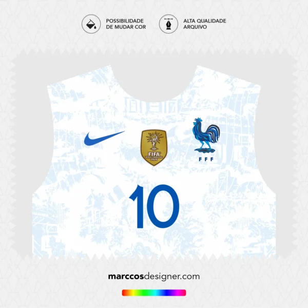 Arte Vetor Camisa França Reserva 2022.2023