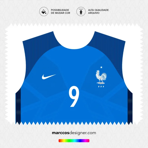 Arte Vetor Camisa França Titular 2016