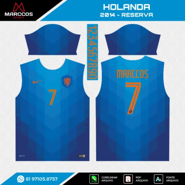 Arte Vetor Camisa Holanda Reserva 2014.2015 Arte Vetor Camisa Holanda Reserva 2014.2015