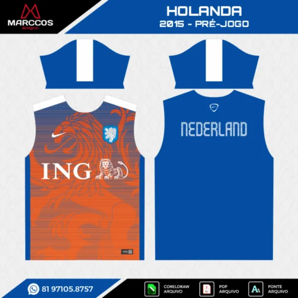 Arte Vetor Camisa Holanda Pré-Jogo 2014.2015 Arte Vetor Camisa Holanda Pré-Jogo 2014.2015