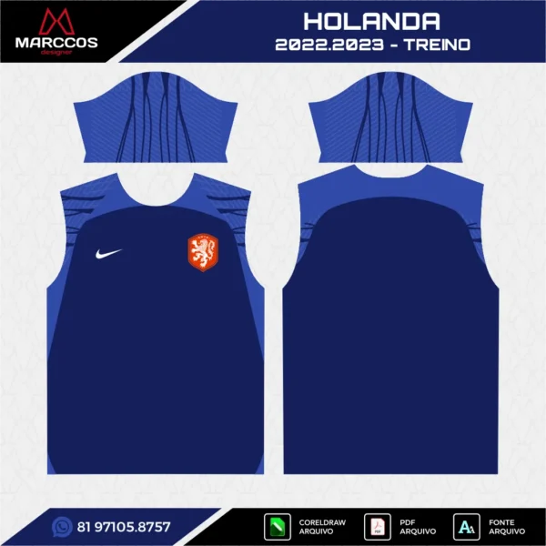 Arte Vetor Camisa Holanda Treino 2022.2023 Arte Vetor Camisa Holanda Treino 2022.2023