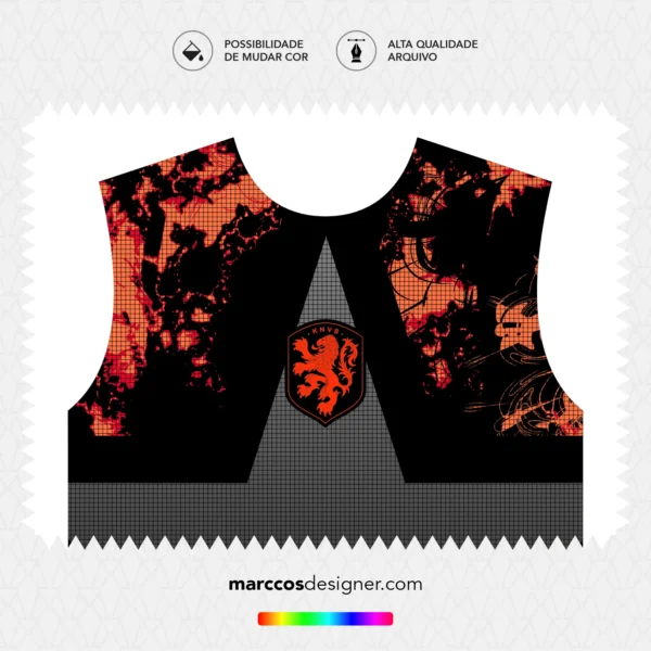 Arte Vetor Camisa Holanda Goleiro Lifestyle 2026.2027