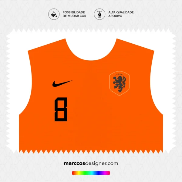 Arte Vetor Camisa Holanda Titular 2018.2019