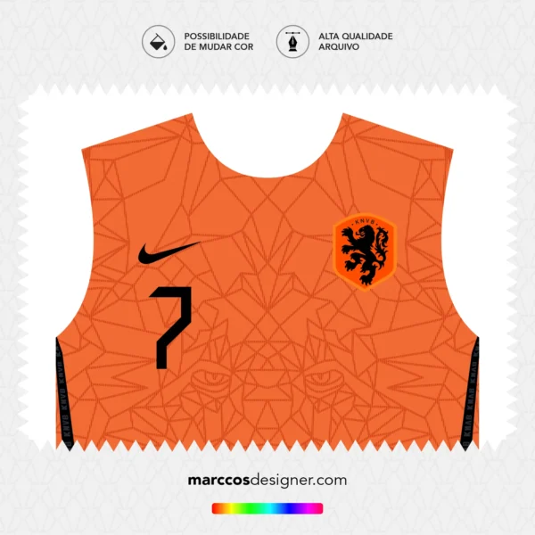 Arte Vetor Camisa Holanda Titular 2020.2021