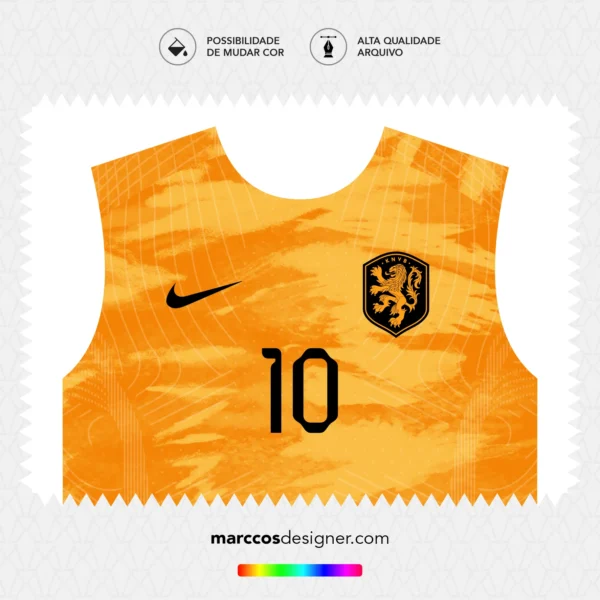 Arte Vetor Camisa Holanda Titular 2022.2023